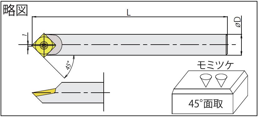 ストライプ デザイン/Striipe design フクダ精工 センター面取りミル ６０°×３０ ＣＭ−６０Ｘ３０ １本 （メーカー直送） 電動工具